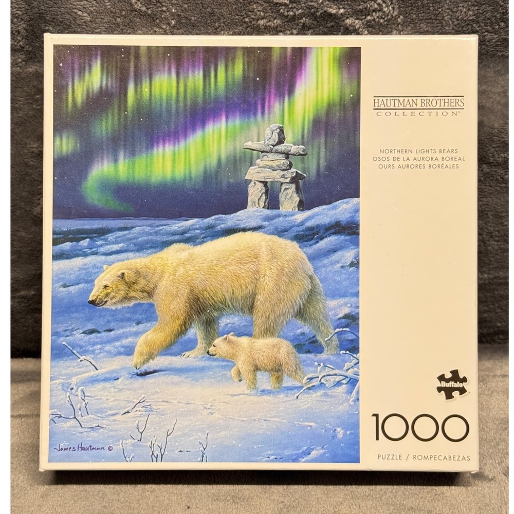 Buffalo Games Jigsaw Puzzle Northern Lights Bears 1000 Pcs Hautman Brothers NEW